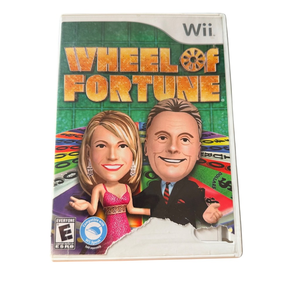 Wheel of Fortune Nintendo Wii Game THQ 2010 Pat Sajak Vanna White CIB RVL P SFTE